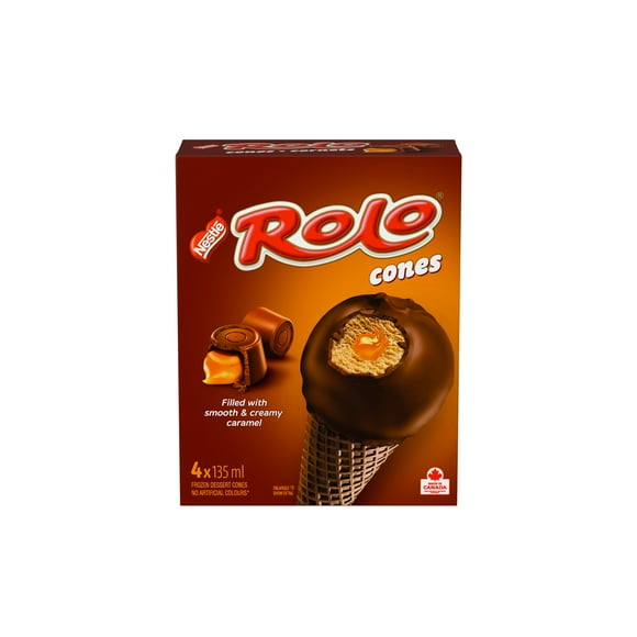 Cones, Creamy Caramel Frozen Dessert With A Rich Caramel Flavoured Centre, Chocolatey Coating, Crispy Chocolatey Cone, Crafted In Canada, No Artificial Colours, Individually Wrapped, 0.5 L
