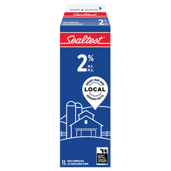 Sealtest Partly Skimmed 2% Milk, 1 L