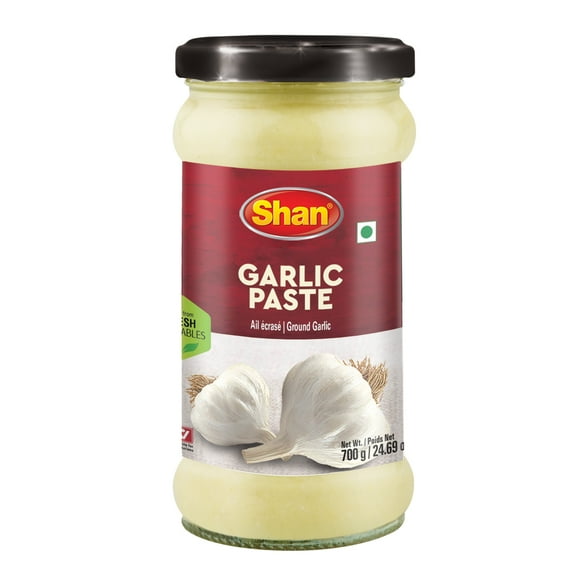 Shan Garlic Paste, 750g – Smooth & Aromatic Garlic Puree for Cooking, Marinades & Sauces – Convenient & Time-Saving Kitchen Essential, Shan Paste Garlic 6X700G