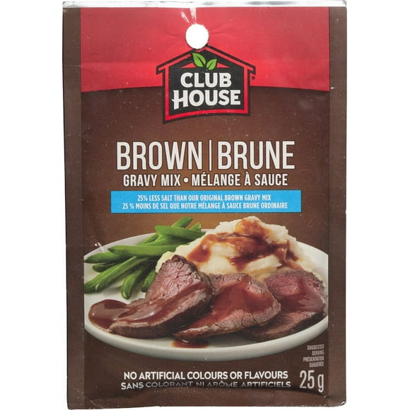 Club House, Dry Sauce/Seasoning/Marinade Mix, Brown Gravy, Less Salt, 25g