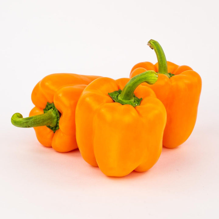 Orange bell pepper sold by lbs