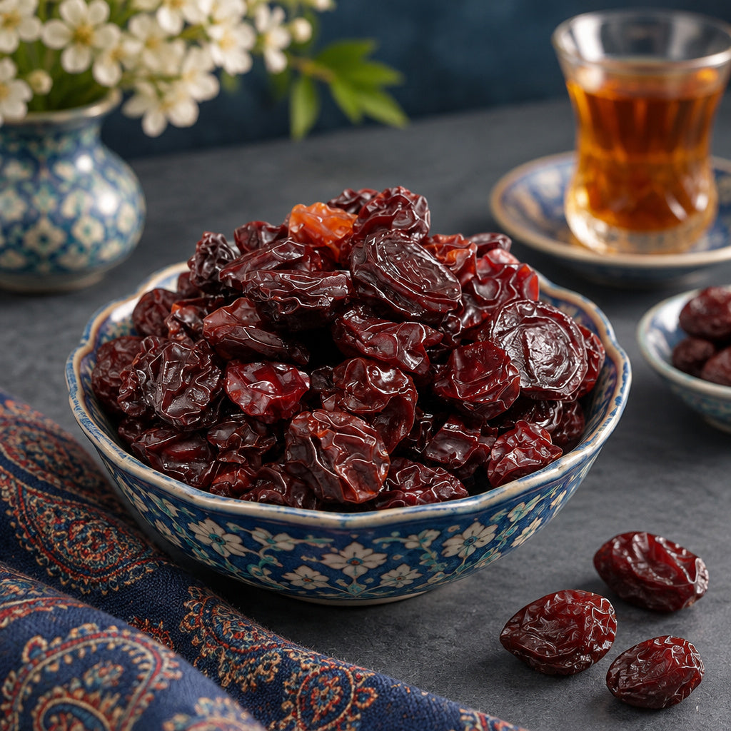 Create a photorealistic, high-end commercial food photograph for Mini Plum, based on the uploaded product image.

REFERE