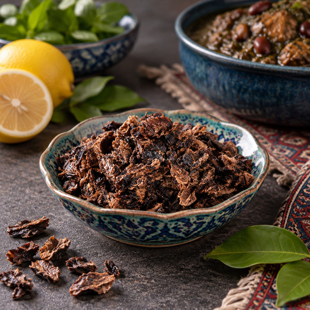 Create a photorealistic, high-end commercial food photograph for Dried Lemon Kernels, based on the uploaded product imag